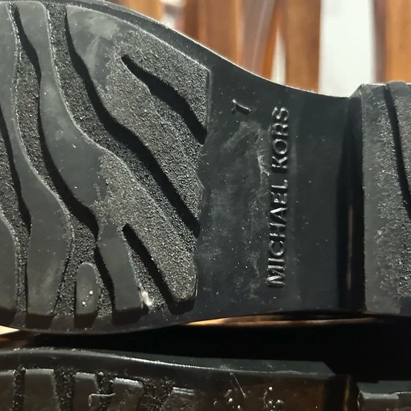 Black MK Ankle Rain Boots - Picture 5 of 7